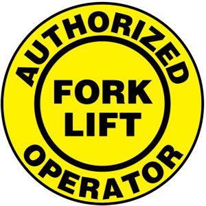 DECAL, HARD HAT AUTHORIZED FORKLIFT OPERATOR 10PKG