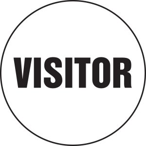 DECAL, HARD HAT VISITOR 10PKG