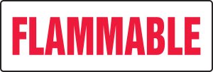 FLAMMABLE, 12 X 36 VINYL STICKER