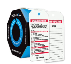 TAGS BY THE ROLL, LADDER INSPECTION INSPECTION TAG CARDSTOCK 250 ROLL