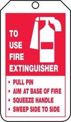 TAG, FIRE EXTINGUISHER INSPECTION PLASTIC 25PKG