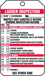 TAG, LADDER INSPECTION 25PKG CARDSTOCK