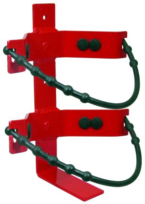 BRACKET, HEAVY DUTY VEHICLE FIRE EXTINGUISHER 5# & 10# RED