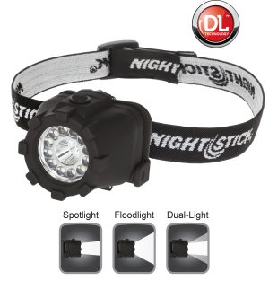 HEADLAMP, LED DUAL-LIGHT 55/40 LUMENS W/ELASTIC HEADBAND WATERPROOF