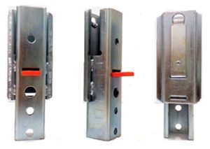 BRACKET, AUTO LATCH FOR ROLLUP SIGNS
