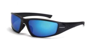 GLASSES, POLARIZED CROSSFIRE RPG BLACK FRAME BLUE MIRROR
