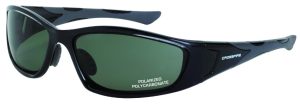 GLASSES, POLARIZED CROSSFIRE MP7 BLUE/GREEN LENSE BLACK FRAME