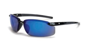 GLASSES, CROSSFIRE ES5 BLUE MIRROR LENSE BLACK FRAME
