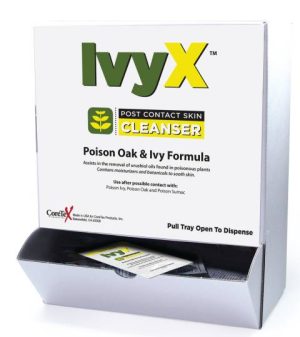 IVYX, POST CONTACT SKIN CLEANSER WALL MOUNT DISPENSER BOX 50 BX