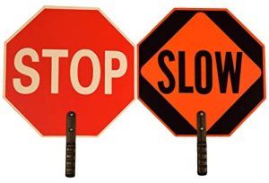 SIGN, STOP/ SLOW PADDLE 18"