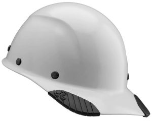 HARD HAT, DAX FIBERGLASS CAP STYLE WHITE 6 POINT RATCHET SUSPENSION