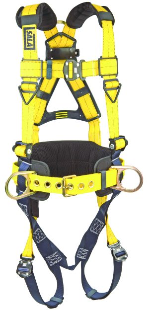 HARNESS, DELTA II CONSTRUCTION VEST-STYLE, 3-D RING QUICK CONNECT BUCKLE LEG & CHEST W/BELT AND SEWN IN HIP & SHOULDER PADS LARGE