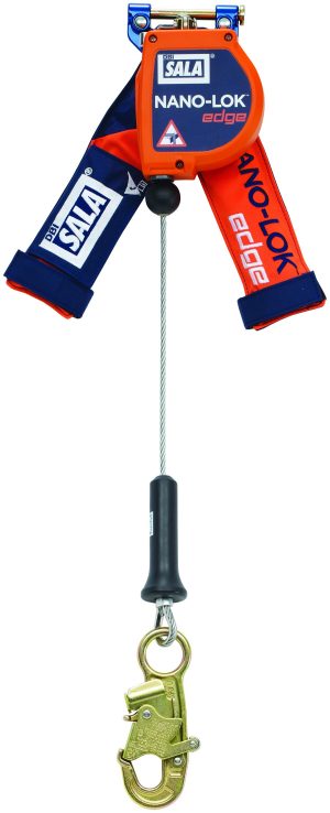 LIFELINE, RETRACTABLE NANO-LOK EDGE 8' CABLE W/STD STEEL HOOK W/CONNECTOR