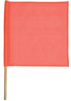 FLAG, ORANGE MESH 24 X 24 W/ 36" DOWEL ( TRACTOR BOUND EDGES )