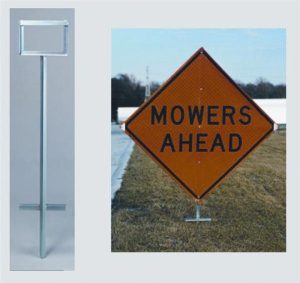SIGN STAND,T-STAND METAL OLD # 3006179 ( DOES NOT MEET NCHRP 350 )