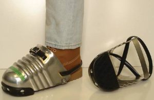 TOE GUARD,  ALUM W/ HEEL STRAP PR