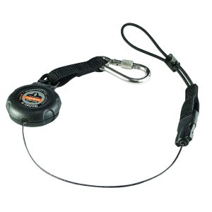 TOOL LANYARD, RETRACTABLE W/  CARABINER (3001) LOOP END 2LB CAPACITY