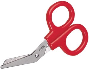SCISSORS, 4" RED HNDL EA