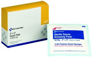 GAUZE PAD, 3" 10 BOX