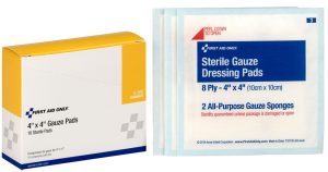 GAUZE PAD, 4" 10 BOX