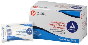 BANDAGE, CONFORMING GAUZE ROLL 3"X 4.1 YD STERILE (12 BOX)