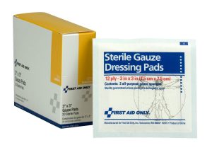 GAUZE PADS, STERILE 3" X 3" 20 BX