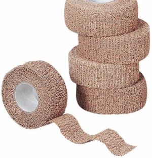 BANDAGE, COHESIVE ELASTIC WRAP 1" X 5YD ( LIKE MEDI RIP ) PK 4