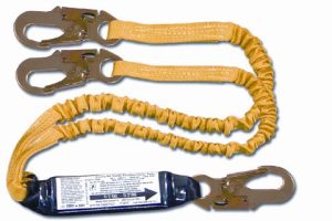 LANYARD, DBL STRETCH 6FT W/ SHOCK ABSORBER & STD SNAPS ( 100% TIE OFF )