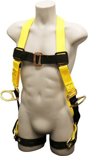 HARNESS, 3 D RING W/ GROMETTED LEGS & ADJ CHEST & SHOULDERS UNIVERSAL FIT