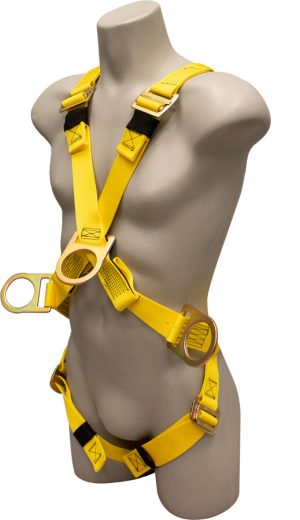 HARNESS, CROSS OVER FULL BODY BACK D-RING, SIDE D-RINGS AND CHEST D-RING MATING BUCKLE LEGS UNIV.