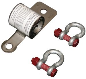 ENERGY ADSORBER, SS COILED W/ SHACKLES