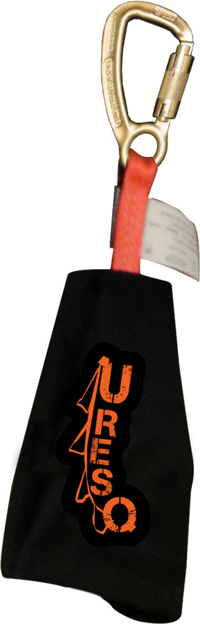 U-RES-Q BAG W/ 3600LB REBAR HOOK AT ATTACHMENT POINT & 20FT WEB LADDER