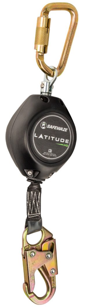 LIFELINE, " CLASS A " RETRACTABLE  11FT " DYNEEMA " WEBBING W/ SWIVEL & CARABINER  RATED W/ ANSI 3600LB SNAP