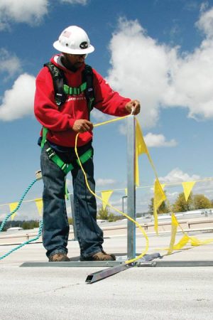 STANCHION, PERIMETER WARNING LINE