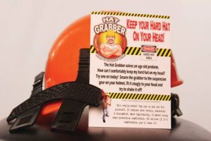 HAT GRABBER, HARD HAT INSERT TO RETAIN HAT