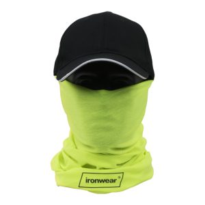 FACE SHEILD , NECK GAITER HI-VIZ LIME