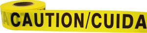 TAPE, CAUTION / CUIDADO 3IN X 1000FT 3 MIL ROLL