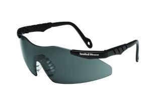 GLASSES, SMITH & WESSON MAGNUM BLACK FRAME SMOKE LENSE