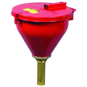 FUNNEL, SAFETY DRUM RED W/6" FLAME ARRESTOR