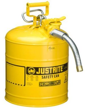 SAFETY CAN, 5 GAL TYPE 2 W/ 1" HOSE TYPE 2 YELLOW