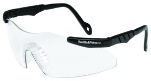 GLASSES, SMITH & WESSON MAGNUM BLACK FRAME CLEAR LENSE