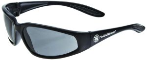 GLASSES, SMITH & WESSON 38 SPECIAL BLACK FRAME SMOKE LENSE