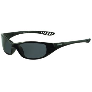 GLASSES, HELLRAISER BLACK FRAME W/ SMOKE ANTI-FOG LENS