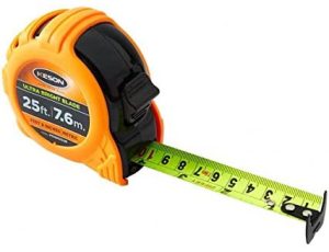 TAPE MEASURE, 1 X 25 FT  RUBBER GRIP