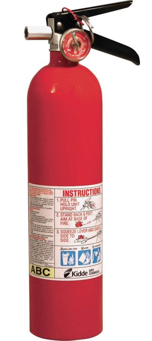 FIRE EXTINGUISHER, 2.5LB ABC  W/ VEHICLE BRACKET ( KIDDE )