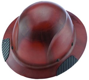 HARD HAT, DAX FIBERGLASS FULL BRIM NATURAL 6 POINT RATCHET SUSPENSION