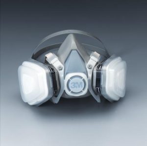 RESPIRATOR, 3M HALF MASK DISPOSABLE W/ ORGANIC VAPOR CARTRIDGES