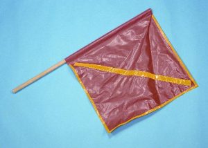 FLAG, ORANGE VINYL W/REFLECTIVE STRIPE 24" X 24" W/36" DOWEL