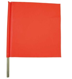 FLAG, ORANGE VINYL 24 X 24 W/ 36" DOWEL