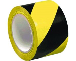 TAPE, HAZARD 3" X 18 YD Y/B